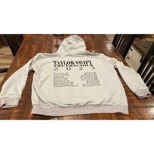 Taylor Swift Eras Tour Sweatshirt XXL Hoodie Gray Swiftie Albums Concert 2XL